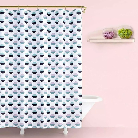 🎉HP🎉New Kate Spade Dot Shower Curtain + Kate Spade Navy Dot Bath Rug Set⚪️ - Picture 5 of 8